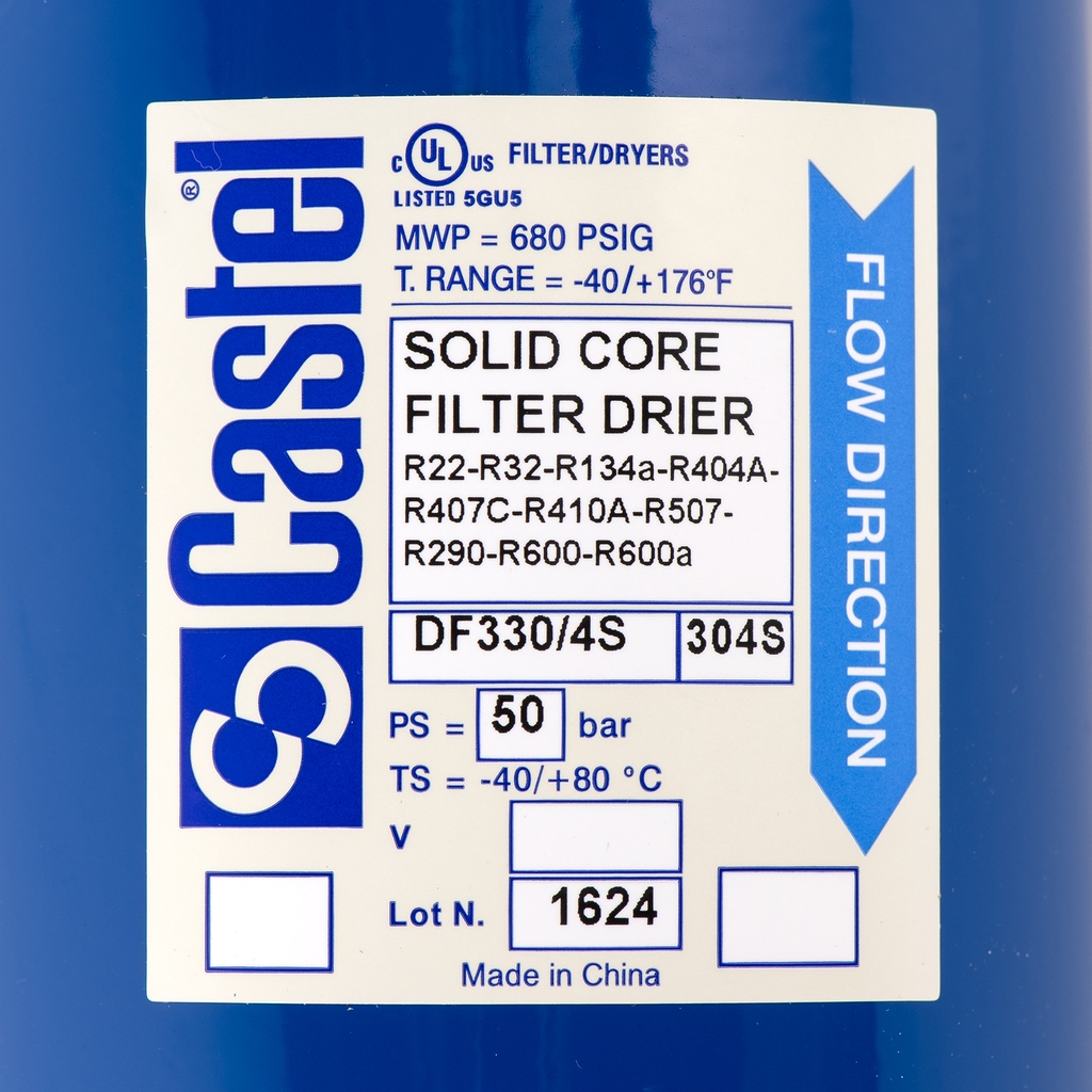 Solid Core Filter Drier polyhedra DF330/4S 1/2" ODS (304)