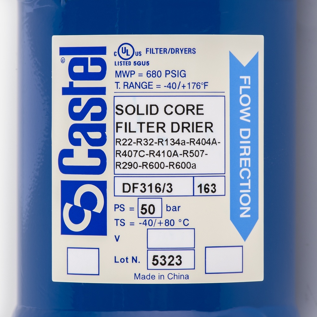 Solid Core Filter Drier polyhedra DF316/3 3/8" Flare (163)