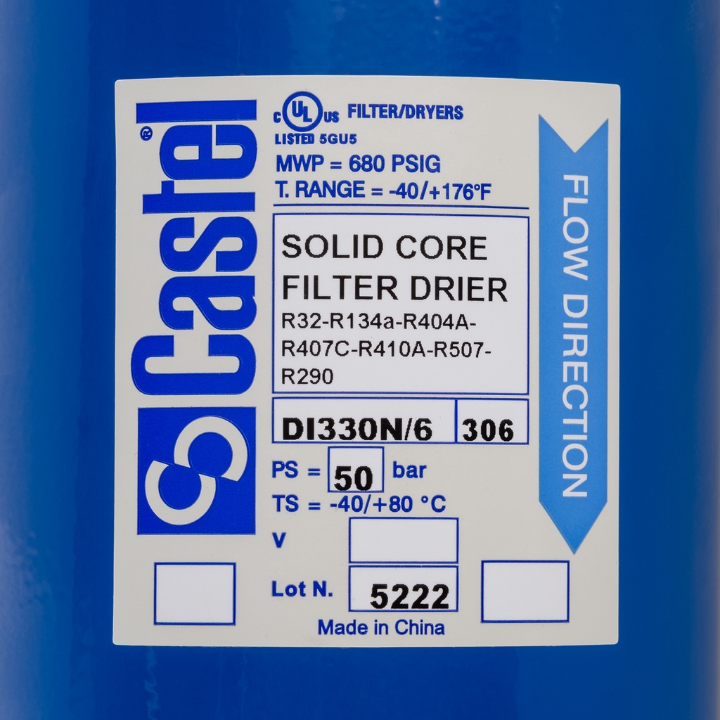 Filter drier with indicator Castel DI330N/6 (306) 3/4" SAE  
