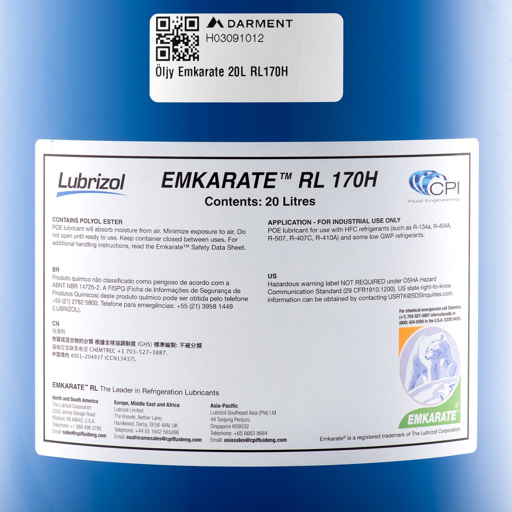 Oil Emkarate RL170H 20L