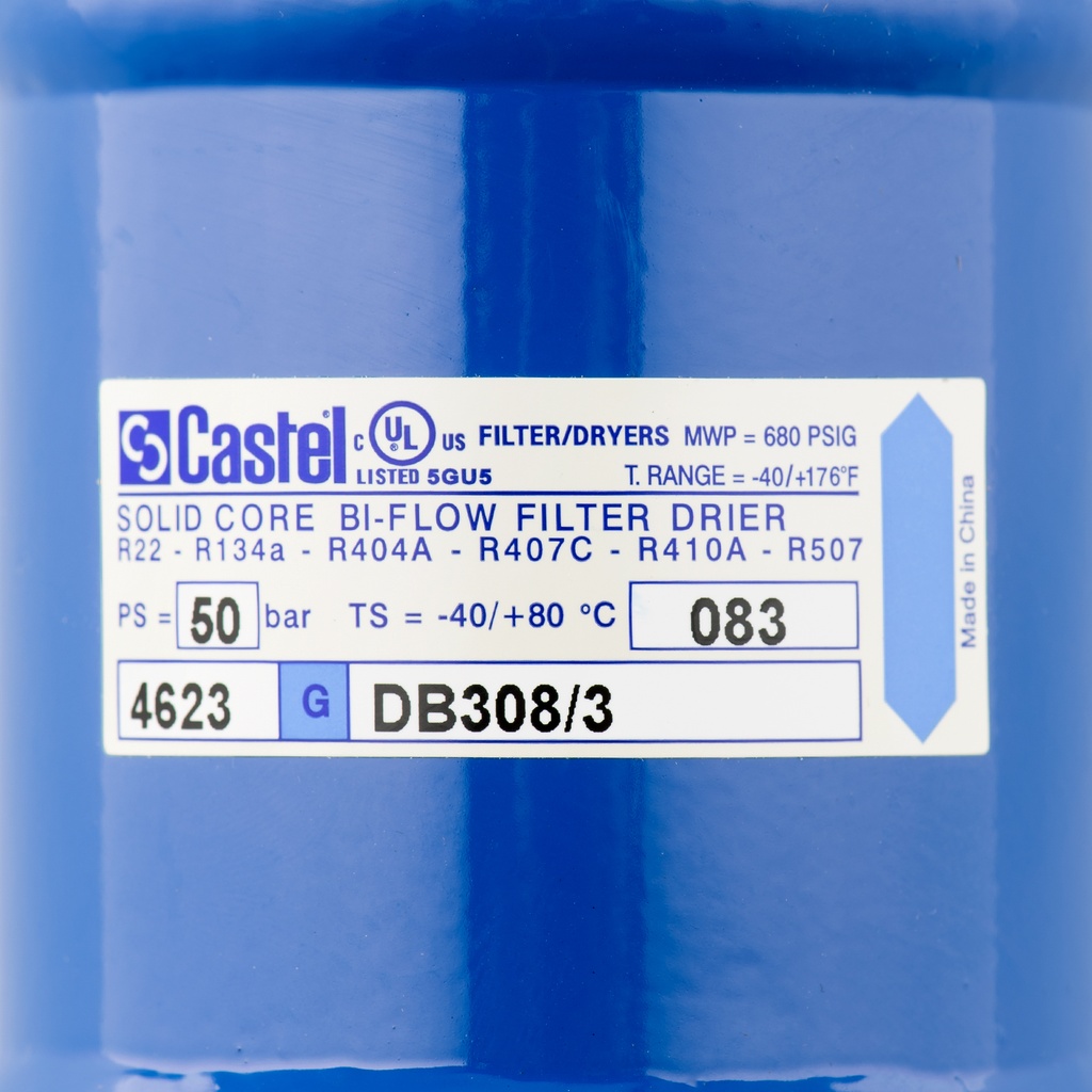 Solid Core Bi-Flow Filter Drier polyhedra DB308/3 3/8"Flare