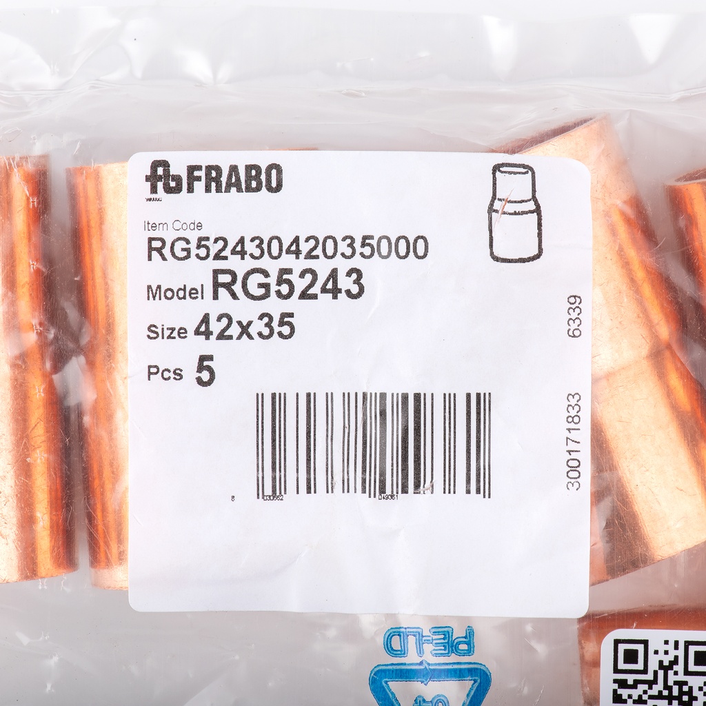 Fitting Reducer - G-size RG5243 42X35mm 3.1 Certicificate