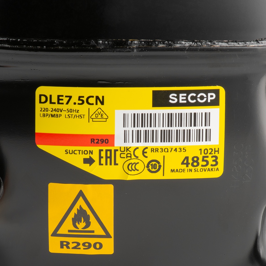 Compressor DLE7.5CN 102H4853 7,48cm³ R290 LMBP 230V