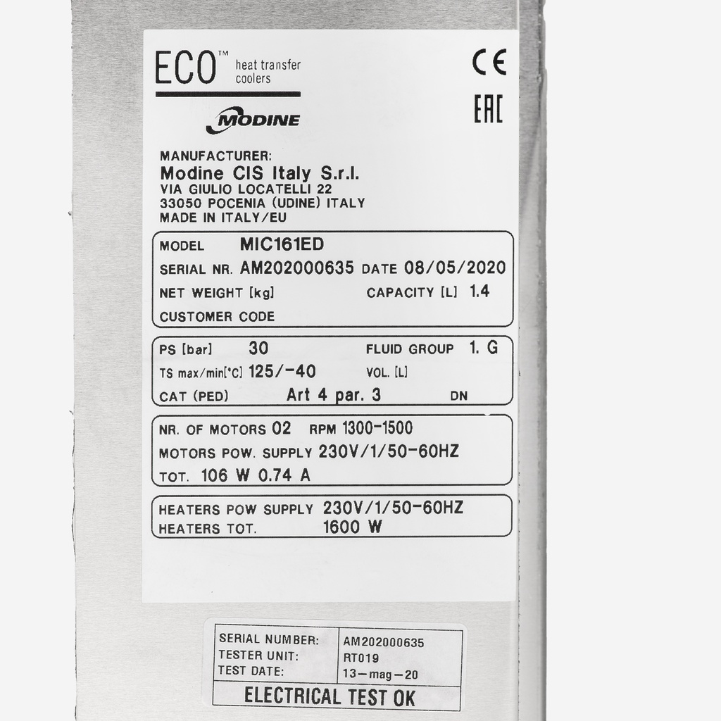 Evaporator Modine MIC161ED 1,49kW with electric defrost