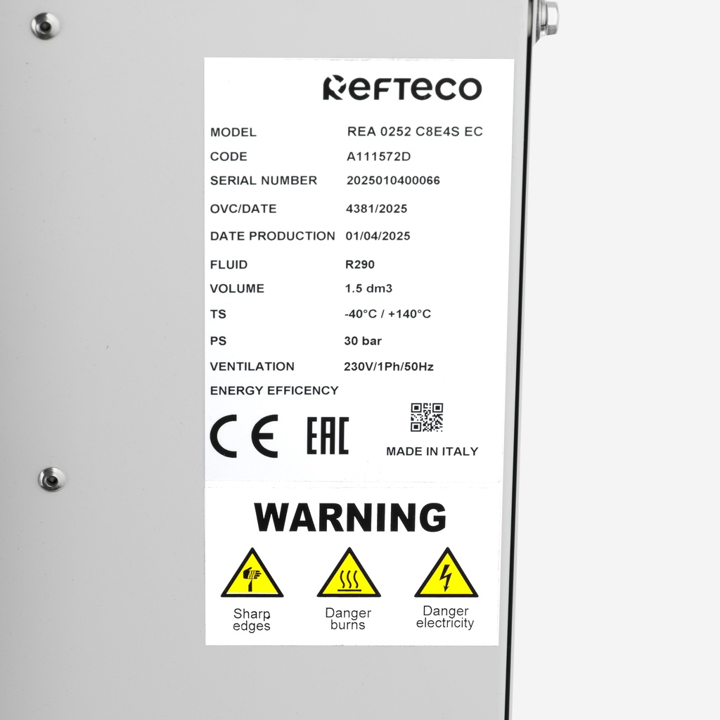 Evaporator Refteco REA 0252 C8E4S EC 1,3kw Dt8 R290
