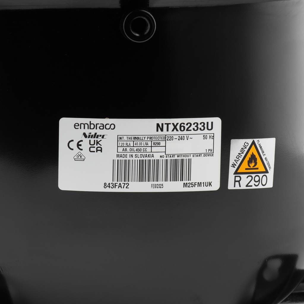 Compressor NTX6233U 27,80cm³ R290 MBP 230V