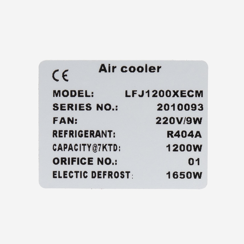 Evaporator Coolent LFJ1200XECM EVD 1,37kW -8°C/dt8 R404A 6mm electric defrost