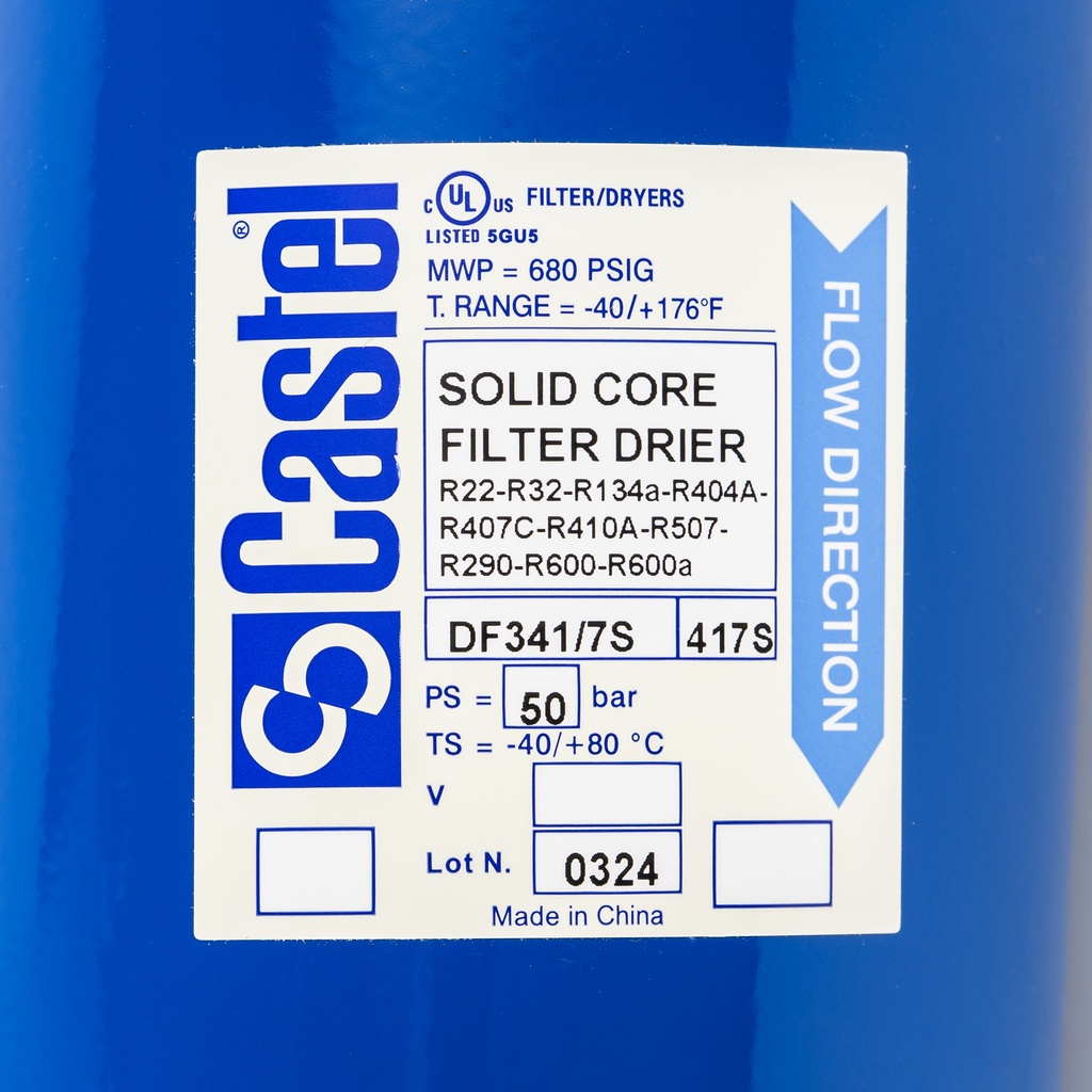 Solid Core Filter Drier polyhedra DF341/7S 7/8" ODS (417S)