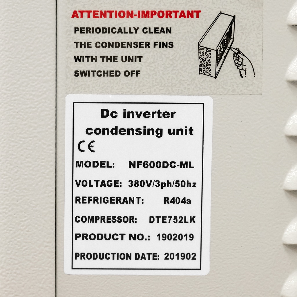Condensing unit Coolent NF600DC-ML INV -30C 2,04-5,03kW R404A 400V