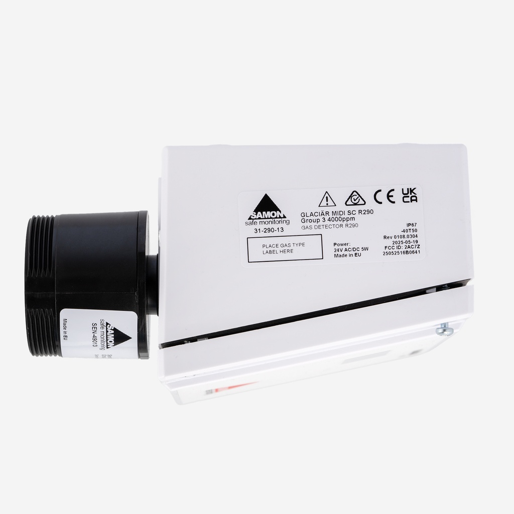 Gas detector Glaciär Midi SC R290 / group 3 4000ppm 15.. 24VDC; 24VAC/DC, max. 4 W , 170mA @24VDC 31-220-12 31-290-13