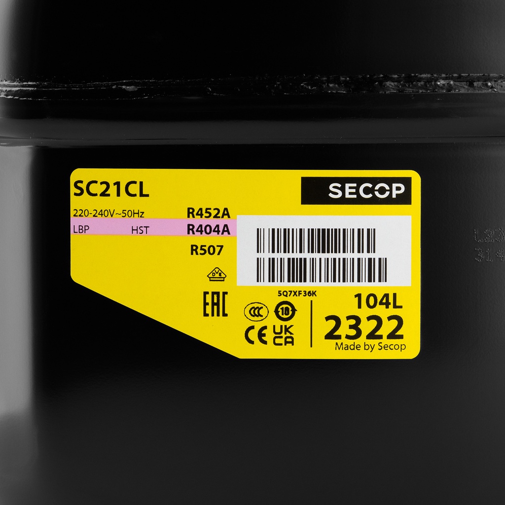 Compressor SC21CL 195B0070 20,95cm³ R404A LBP 230V