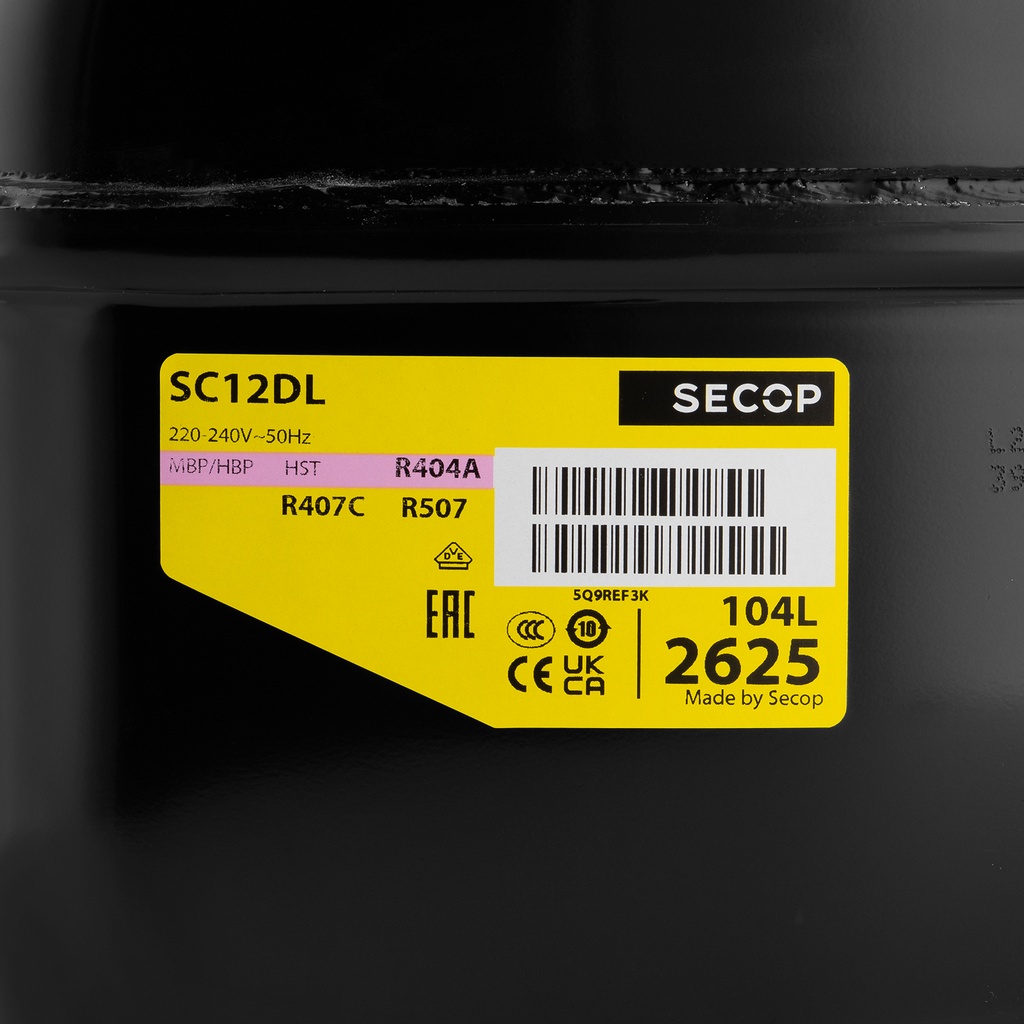 Compressor SC12DL 104L2625 12,87cm³ R404A MBP/HBP 230V 