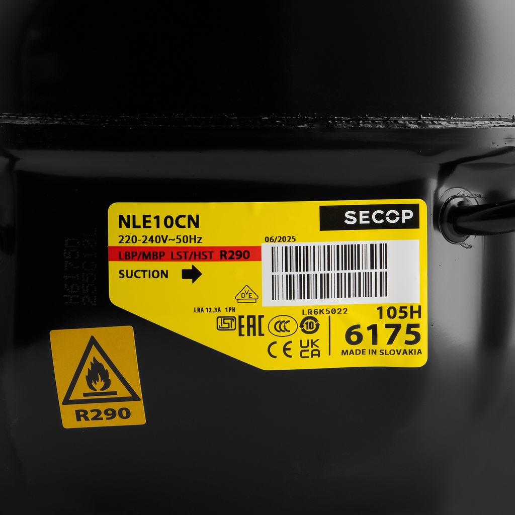 Compressor NLE10CN 105H6175 10,09cm³ R290 LMBP 230V