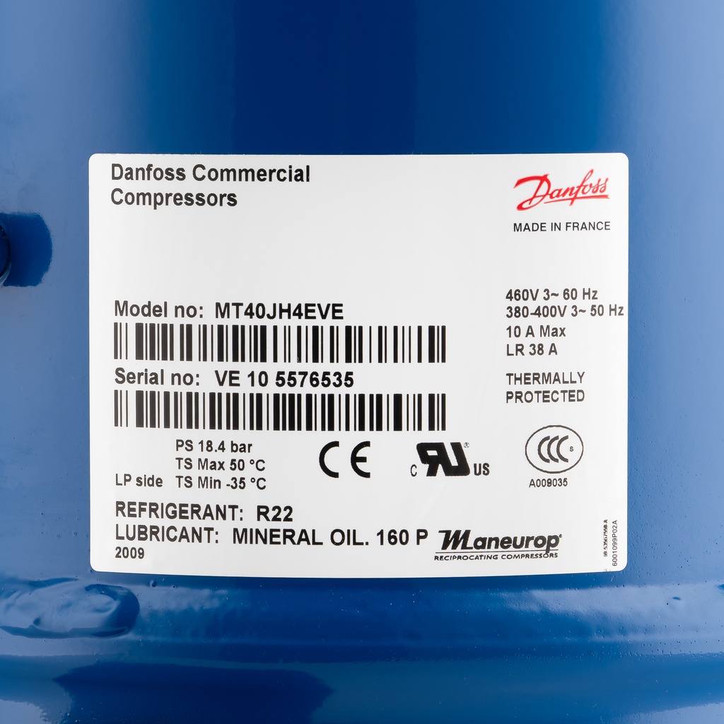 Compressor MT40-4V (MT40JH4EVE) 67,89cm³ 400V