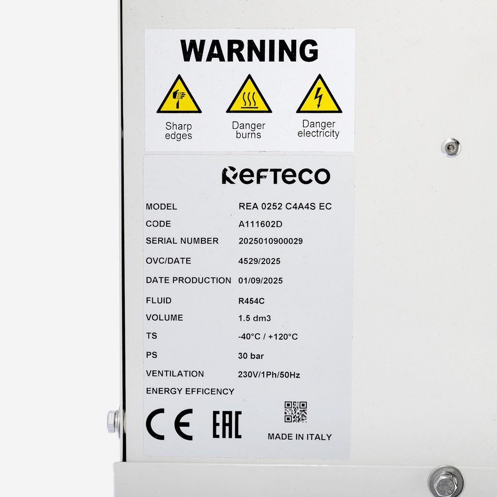 Evaporator Refteco REA 0252 C4A4S EC 2,0kW Dt8K, R454C