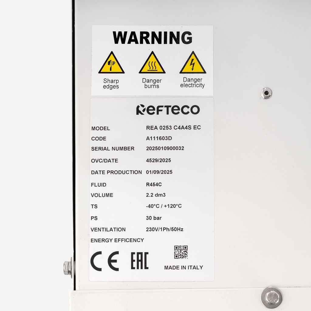 Evaporator Refteco REA 0253 C4A4S EC 2,4kW Dt8K, R454C