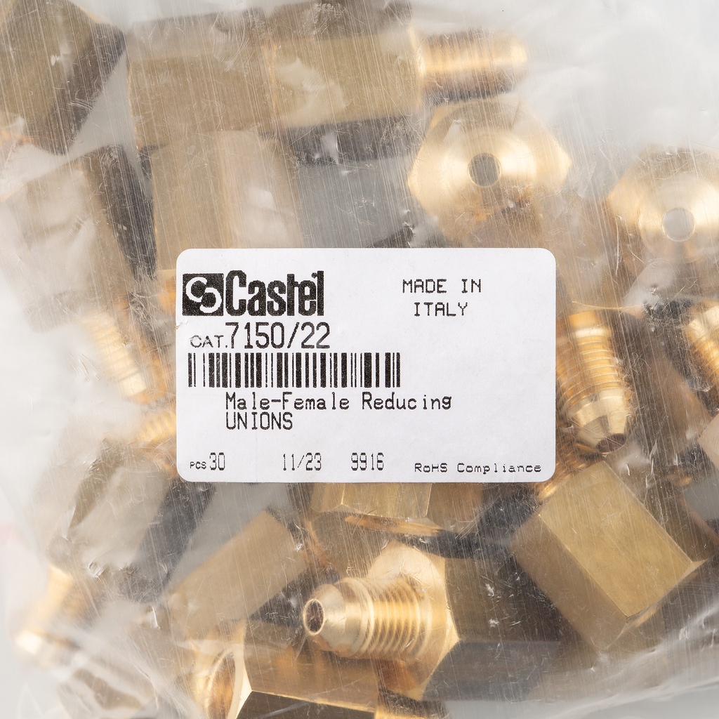Male/Female Union U3-4B 7150/22 1/4" SAE x 1/4"NPT-F 