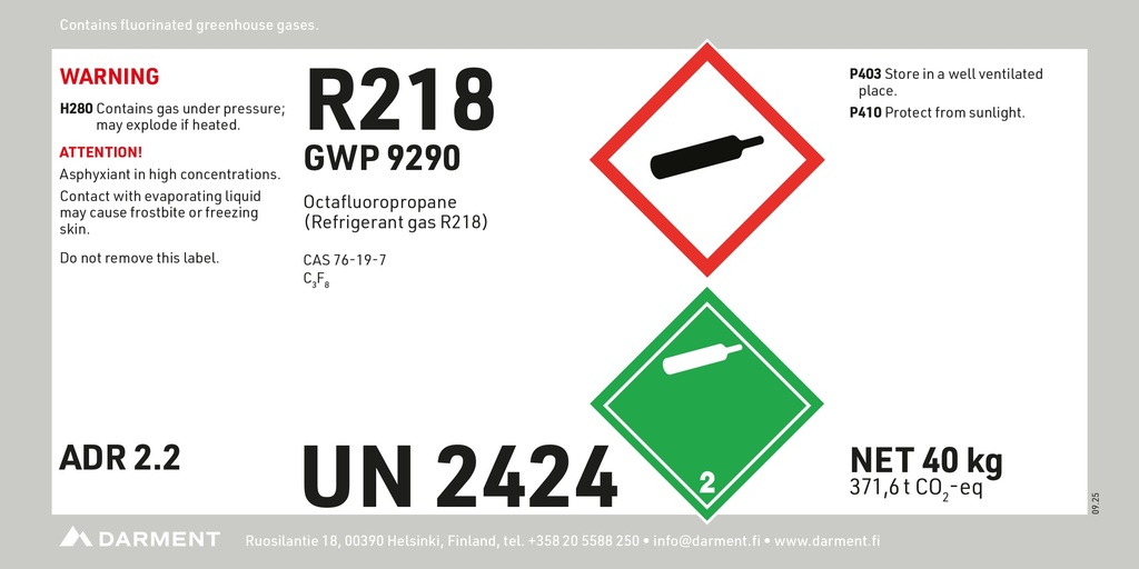 Refrigerant R218A
