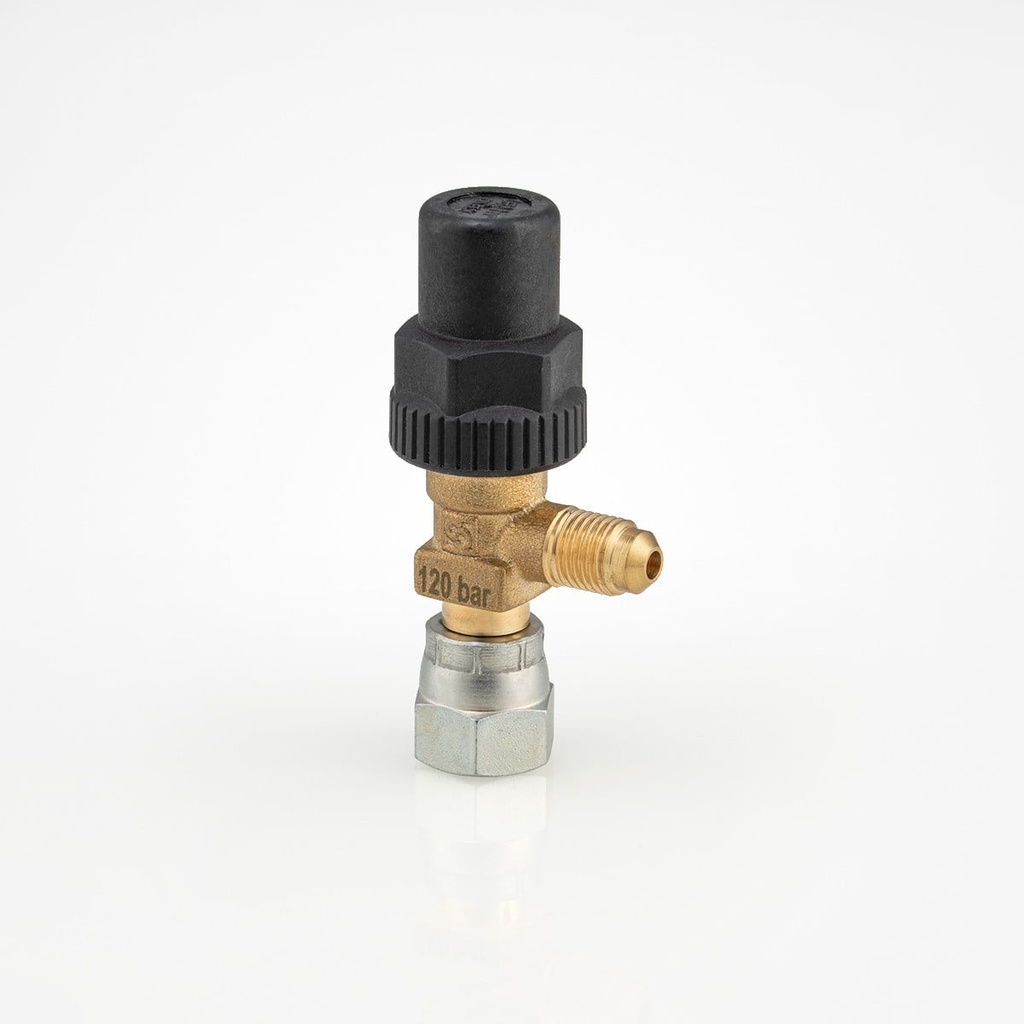 Sulkuventtiili kulmamalli 140bar 6110E/X15 1/4"M-1/4"F SAE
