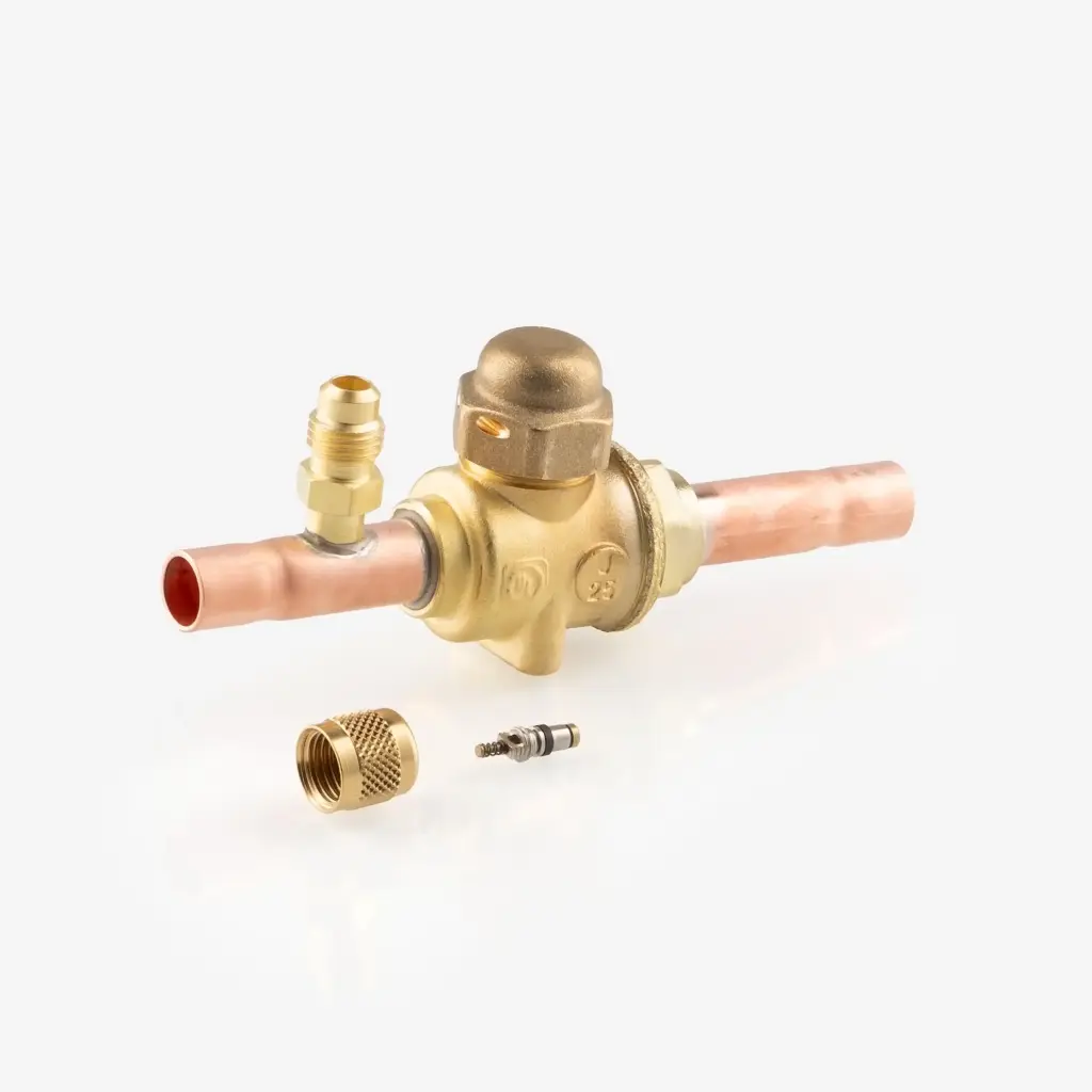 Ball valve Co2 80bar 6570E/3A 3/8"ODS + 1/4" por