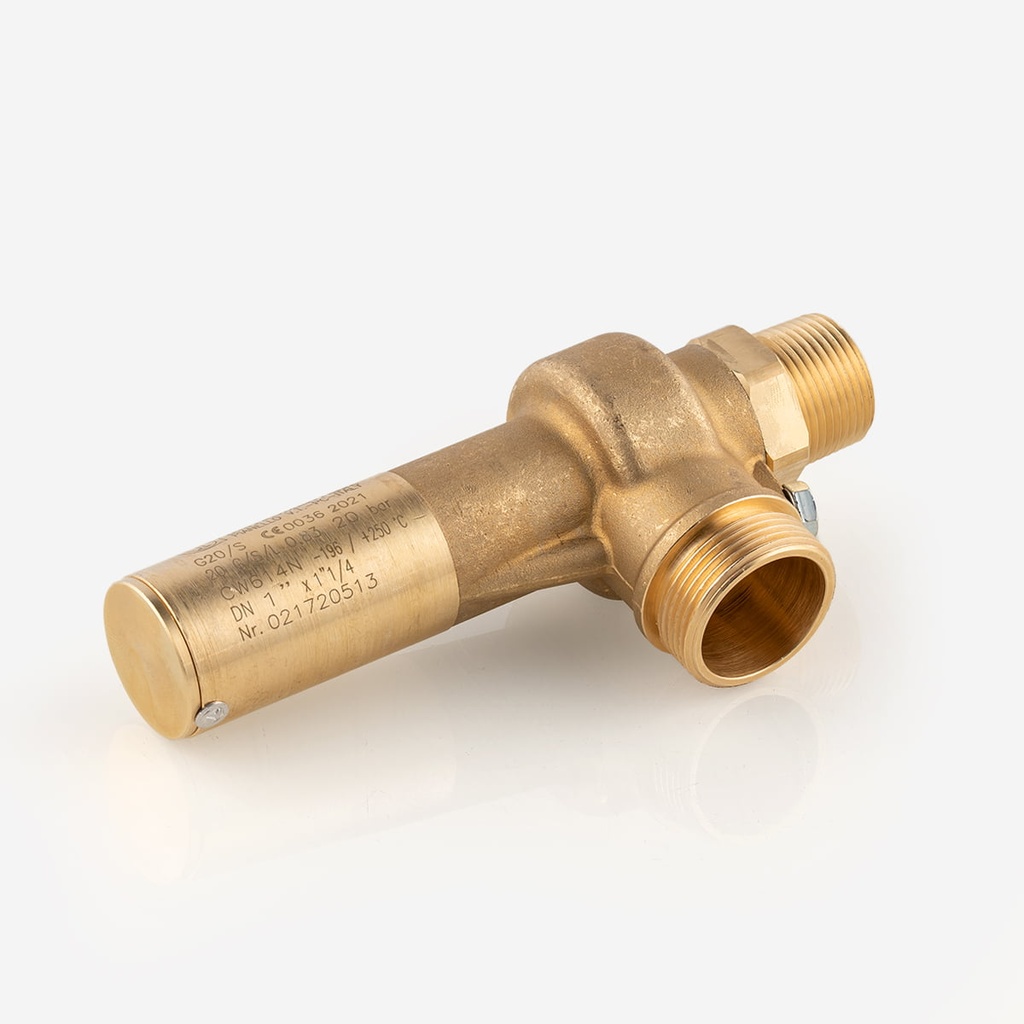 Varoventtiili G20/S 1"NPT - 1 1/4"G 20bar