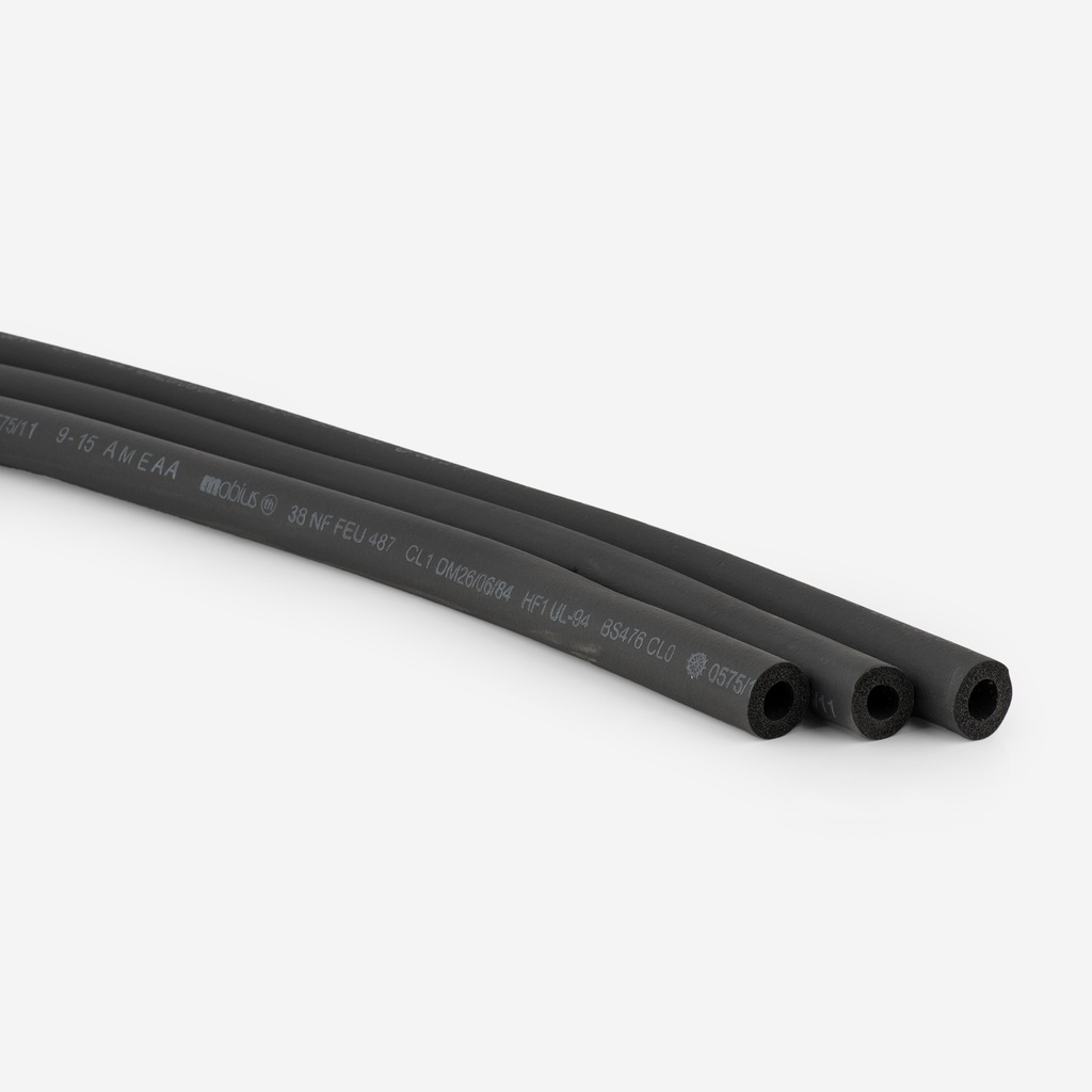 Insulation tube 9mm x 15mm (2m)  (box: 240m/120pcs)