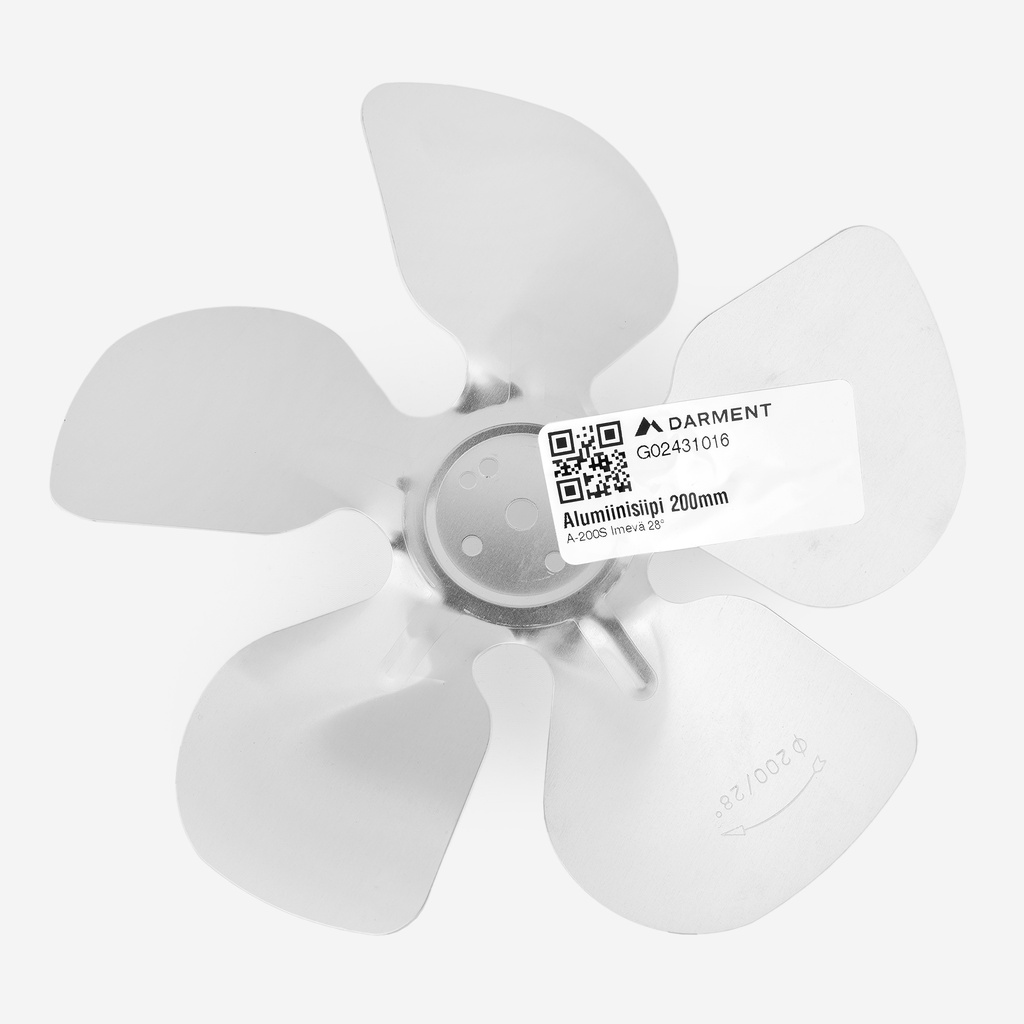 Aluminiumblade 200mm A-200S Suction 28°