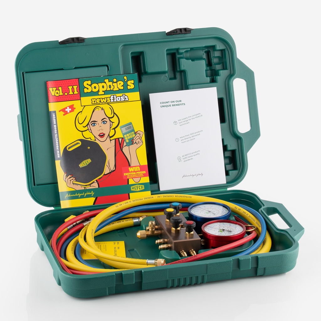 Manifold Refco 4-way R407C,R134A,R404A (4684431)