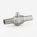 BV21YD40X0100 ball valve 2-way for R744 Y-type DN40 with OD stainless steel connections, A2