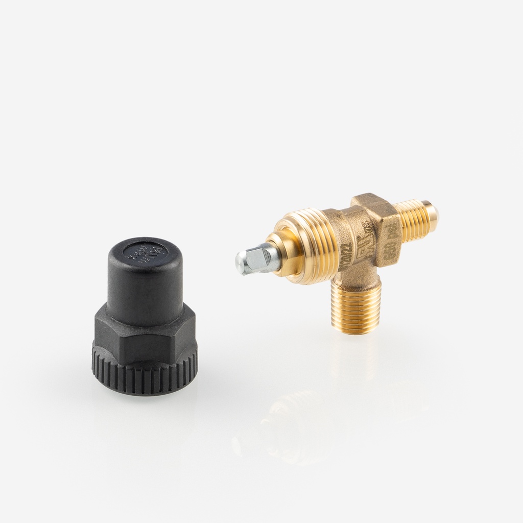 Sulkuventtiili kulmamalli 6120/22 1/4" SAE - 1/4" NPT