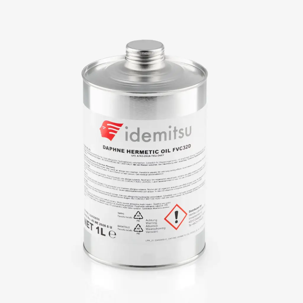 Idemitsu PVE lubricant - Daphne Hermetic Oil FVC32D - 1 litre metal can