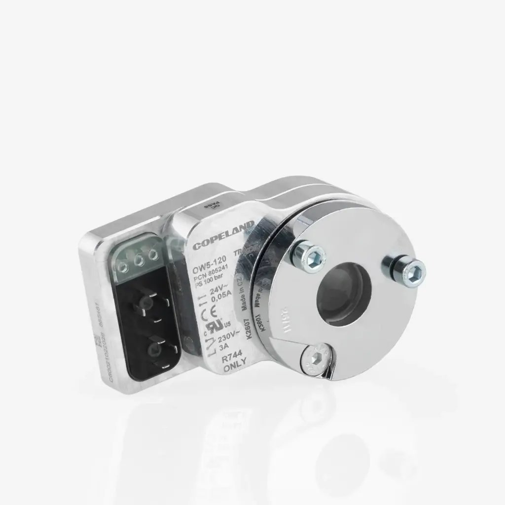 Öljynannostelija elektroninen OM5-120 100bar, R744, 24VAC, rele 230V (805241), Emerson 