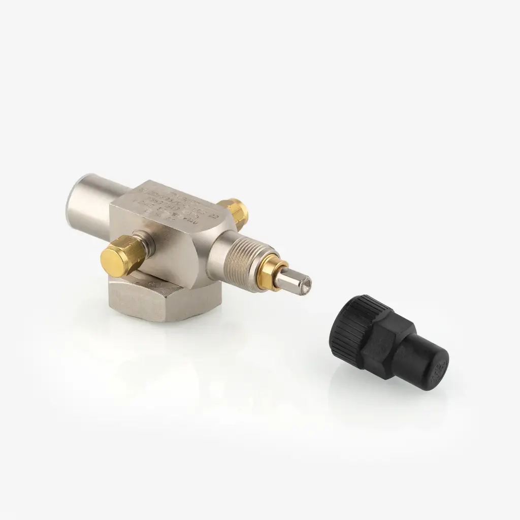 Rotalock venttiili 1 3/4"-22mm 2 x 1/4" SAE 