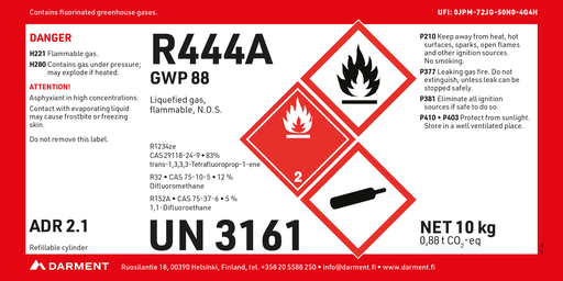 Refrigerant R444A