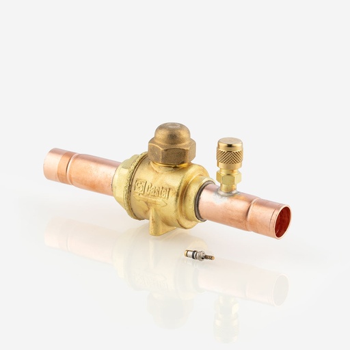 [D03031039] Palloventtiili 15mm-ODS 6570/M15A 1/4"-huoltoyhteellä