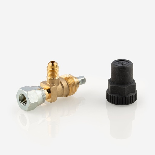 [D03031063] Sulkuventtiili kulmamalli 6110/X15 1/4" SAE-M, 1/4" SAE-F 