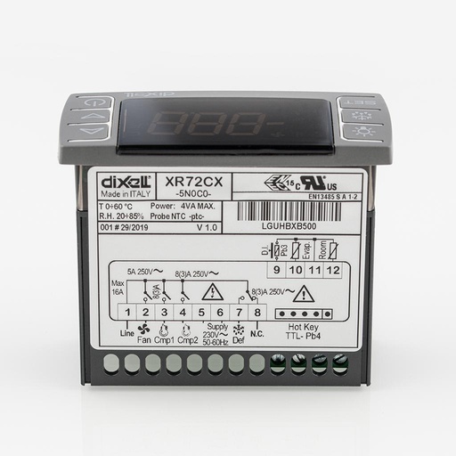 [E05011176] Dixell controller XR72CX-5N0C0   230V 16A