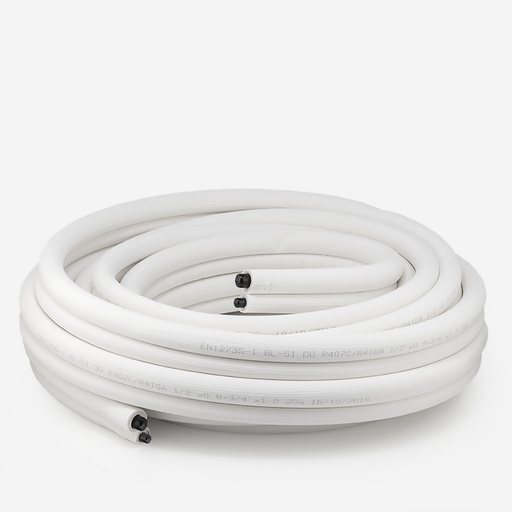 [F02011012] Kaksoiskuparikieppi eristetty 1/2"-3/4" -20m AP-46