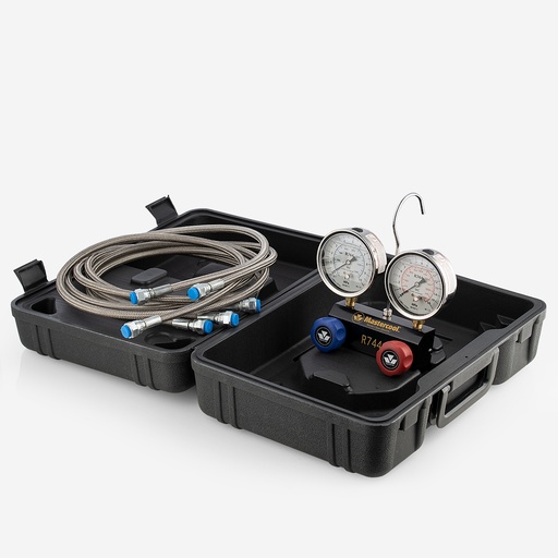 [J02031037] 2-Way manifold Co2 + hoses 3x1,5m 1/4"SAE, steel |55661