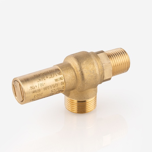 [D15031019] Varoventtiili D10/CS 1/2"NPT - 3/4"G 60bar Co2