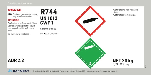 Refrigerant R744, CO2