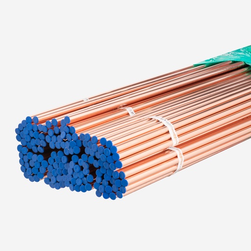 [F03240011] Copper Tube, 5/8"(15,87) x 1,05mm x 4m, Green 80 bars, MWP 81bar