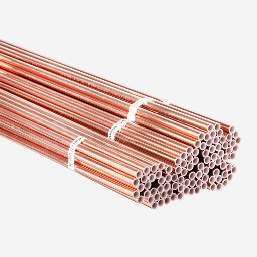 [F03250008] Copper Tube, 1/2"(12,70) x 1,25mm x4m, Green 120 bars, MWP 125bar