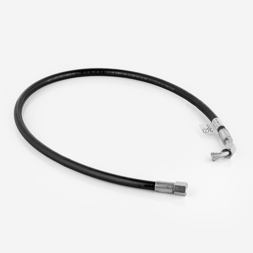 [F12010007] 3/8" hose 071/07, 1000 mm lenght, straight fitting 3/8" FSAE - 90° female fitting 3/8" FSAE CO2