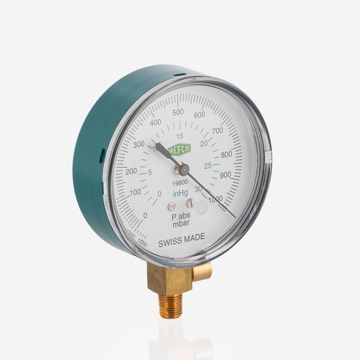 [J01030001] Tyhjiömittari Refco 19800-SV 1/8"-NPT mekaaninen 0-1000mbar